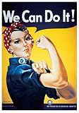 Rosie the Riveter (We Can Do It!) Art Poster Print - 11 X 14