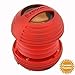 XBOOM Ceramic Mini Portable Capsule Speaker with Rechargeable Battery, Enhanced Bass+ and Ceramic Resonator - Red