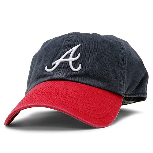 Atlanta Braves Franchise Fitted Baseball Cap with Red Visor (Medium)