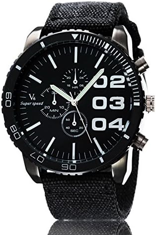 Men's sports quartz watches-Black