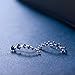 Sweep up Silver Plated Blue Cubic Zirconia Crystal Ear Vine Wrap Pin Ear Cuffs Climber Earrings