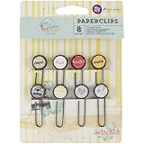 Prima Marketing Bloom Typewriter Key Paper Clips, 2-Inch, 8-Pack