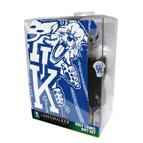 Kentucky Wildcats Ncaa Jacquard Golf Towel Gift Pack W/ Balls Repair Tool Marker