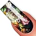 Nailart NAIL TATTOO STICKER - Full-Cover - Zhostovo / Flowers / Blossom - green / red / black