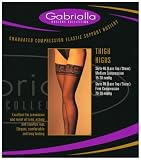 Gabrialla Graduated Firm Compression Thigh Highs, 20-30 Mmhg, X-Large, Black