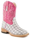 Roper Baby-Girls Bling Square Toe Boot, Grey, 5 (Toddler)