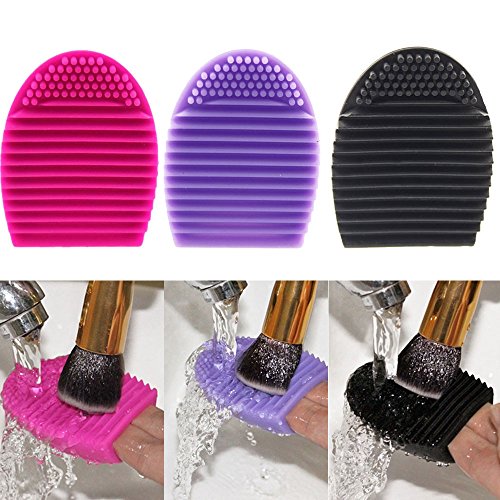 Hotrose® 3pcs Silicone Cosmetic Makeup Brush Finger Glove Hand Cleaning Tools Brush Cleaner Tool