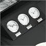Black Leather Three Time Zone Clock