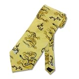 Men's Handmade Tie Dragon Gold Silk Necktie