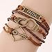 Pretty Show Vintage Weave Infinity Leather Multilayer Handmade Braided Bracelet