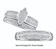 Stunning Micro Pave Set Diamond Trio Set For Him and Her