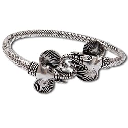 Fashion Bracelet Sterling Silver Cuff Jewelry 2.3 inches (brclt261)
