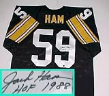 Jack Ham Hand Signed Steelers Throwback Jersey with Inscription