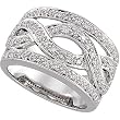 14K White Gold Diamond Ring/Band - 0.50 Ct.