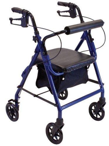 Roscoe Junior Rollator with Padded Seat and Straight Padded Backrest Z600J (Burgundy) On Sale