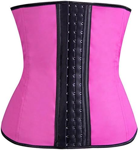 Affelia Women's Boned Steampunk Tesla Waist Trainer Cincher Corsets Color Hotpink Size XS