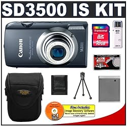 CanonPowerShotSD3500ISDigitalELPHCamera(Black)+16GBCard+Case+NB-6LBattery+AccessoryKit
