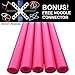 Oodles of Noodles Deluxe Foam Pool Swim Noodles - 5 Pack 52 Inch Wholesale Pricing Bulk Red