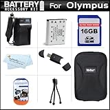 16GB Accessory Kit For Olympus VR-320 VR-310 Digital Camera Includes 16GB H ....