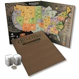 State Quarter Map with All 56 Uncirculated Quarters-state and Territory