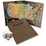 State Quarter Map with All 56 Uncirculated Quarters-state and Territory