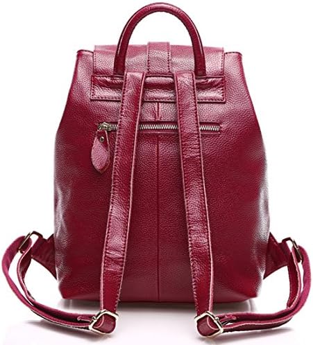 Heshe® 2015 New Fashion Simple Style Lightweight Women Leather Backpack Daypack Preppy Vintage Multi Sling Shoulder Handbag Tote Traveling Purse for School (Rose)