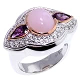 SAVE 71% Pink Opal & Rhodolite in Sterling Silver Ring by Designer Michael Valitutti - OVERSTOCK Clearance Sale!