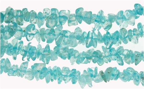 Click here to buy 36 inch Endless Chip Necklace (approx. 8mm) - Quartz Dyed Light Blue by TotlecTraders.com.