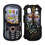 Premium - Samsung U460 / Intensity II - Transparent Dagger with Blue Rose o ....