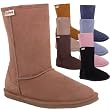 Bearpaw Women's Suede & Shearling Sheepskin 10 Inch Boot - Style 410