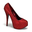 5 3/4 Inch High Heel Glitter Pump Shoes Concealed Platform Closed Toe Sexy Shoes Black Gold Purple Red Silver Costume Shoe Detachable Shaft