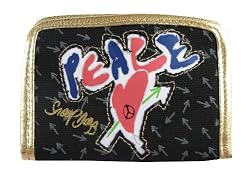 Loop NYC Whatever It Takes Charity Square Wallet -- Yellow Black Peace Designed By Snoop Dogg