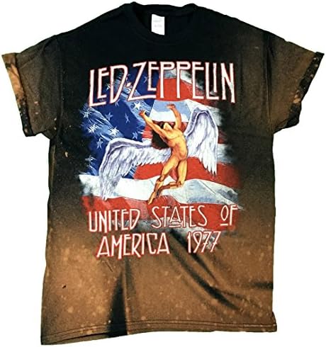 Vintage Wear LA "Led Zeppelin America 1977" Custom Distressed Bleached Band Tee