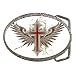 Belt Buckle of Modern Winged Angel Christian Jesus Christ Cross