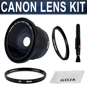 Essential Kit for CANON Rebel (T3i T3 T2i T1i XT XTi XSi), CANON EOS (1000D 600D 550D... by Goja