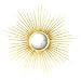 Global Views Mini Sunburst Wall Mirror, Gold