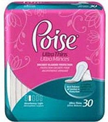 Poise® Ultra Thin Pads-Style Light Size 8.5"L x 2.5"W - Case of 180