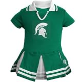 Michigan State Spartans Green Infant One Piece Cheerleader Dress