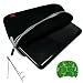 Black Neoprene Protective Sleeve Cover Carrying Case with Carrying Handles and Exterior Accessory Pocket for Acer 10-inch Oak Trail tablet running Android 3.0 + Universal Silver Butterfly Tablet Stand + Bestpricecenter Mouse Pad