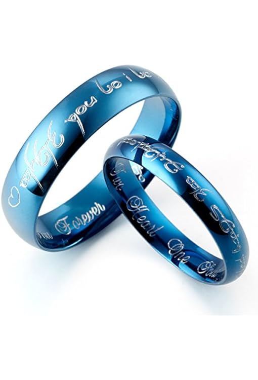 Wedding rings engraved in elvish