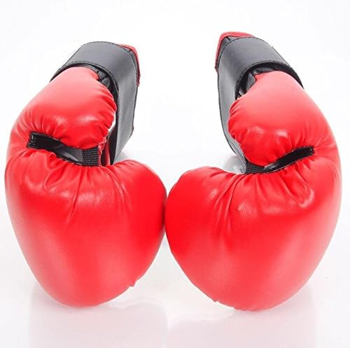 High Quality PU Kids Cartoon Sparring Boxing Gloves Training 2 Colors (Age5-15) (Red)