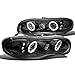 Spec-D Tuning LHP-CMR98HJM-TM Chevy Camaro Dual Halo Led Projector Head Lights Black