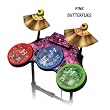 Protective skins for Guitar Hero 4 "World Tour" Drum set, fits Xbox 360, PS3, PS2, WII - PINK BUTTERFLY