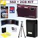 Nikon Coolpix S60 10MP Digital Camera (Burgundy) + 2GB Accessory Kit