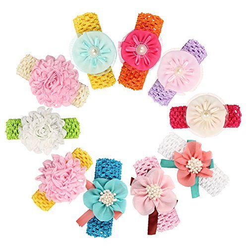 Qandsweet Baby Girl s Beautiful Headbands (10 Pack)