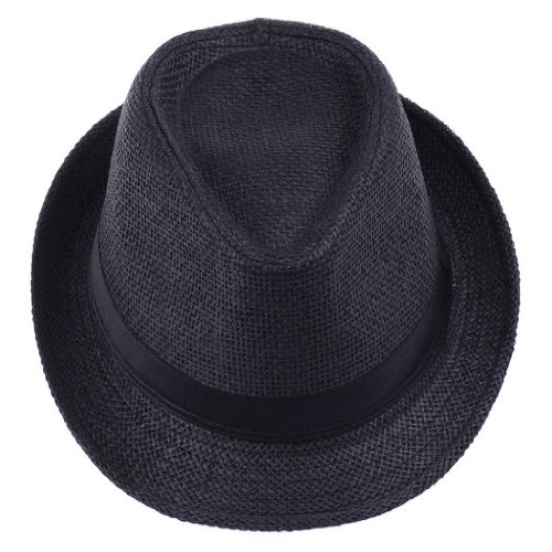 Bigood Women's PP Braid Straw Fedora Hat Trilby Beach Summer Sun Jazz Cap