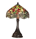 LAMPS BEAUTIFUL Tiffany Style Dragonfly Accent Table Lamp by Meyda Tiffany--Excellent customer service--see our feedback.