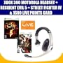 XBOX 360 Motorola X205 Gaming Headset with Resident Evil 5, Street Fighter IV and 1600 Live Points Card
