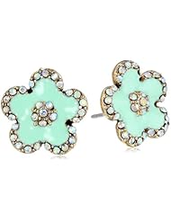 Betsey Johnson "Color Me Betsey" Light Blue Flower Stud Earrings