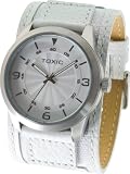 Mens White Wide Leather Cuff Fashion Watches by Toxic TXL-30040-Q-RL